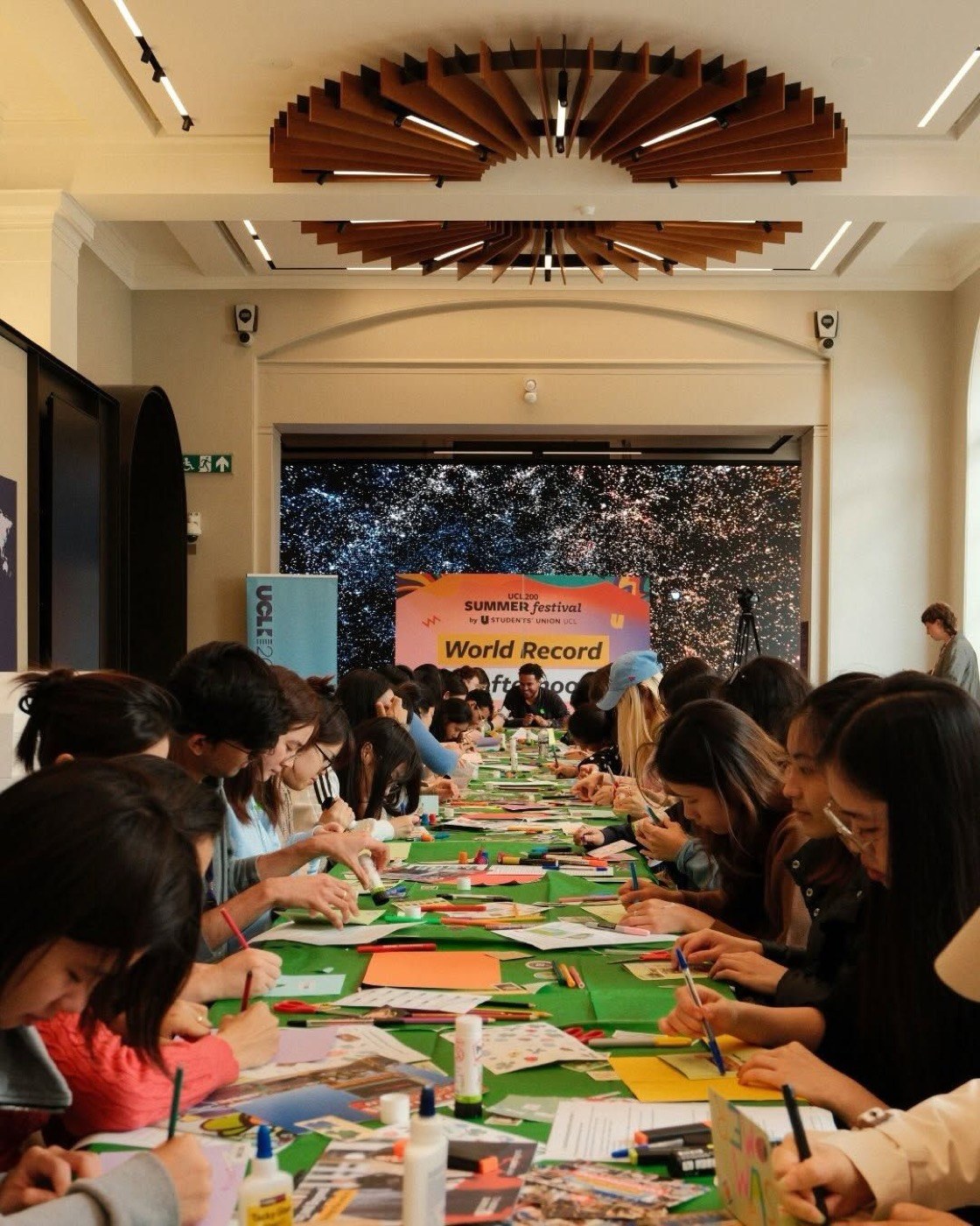 The record attempt under way at UCL