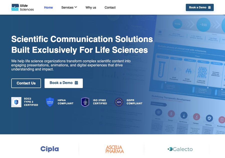 The SlideSciences website